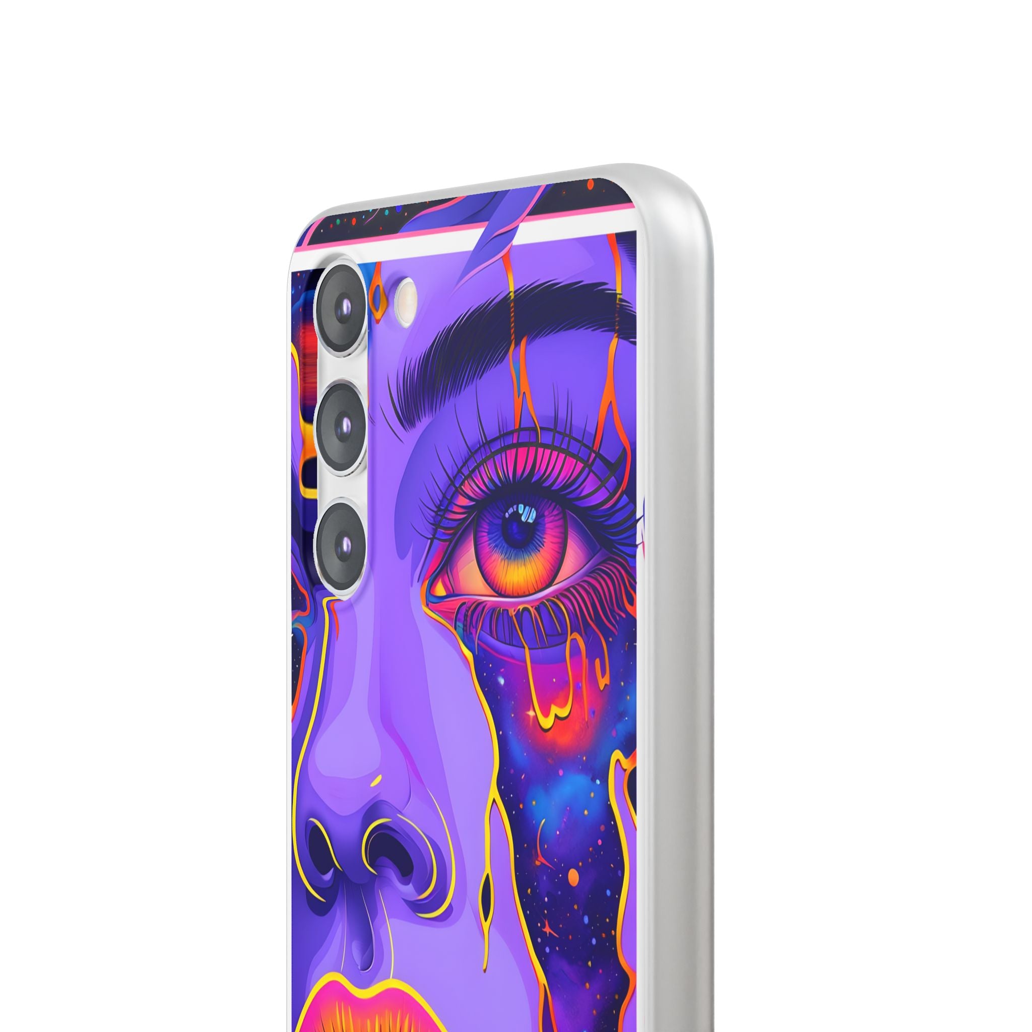 Violet Cosmic Gaze · Soft Custodia per Samsung