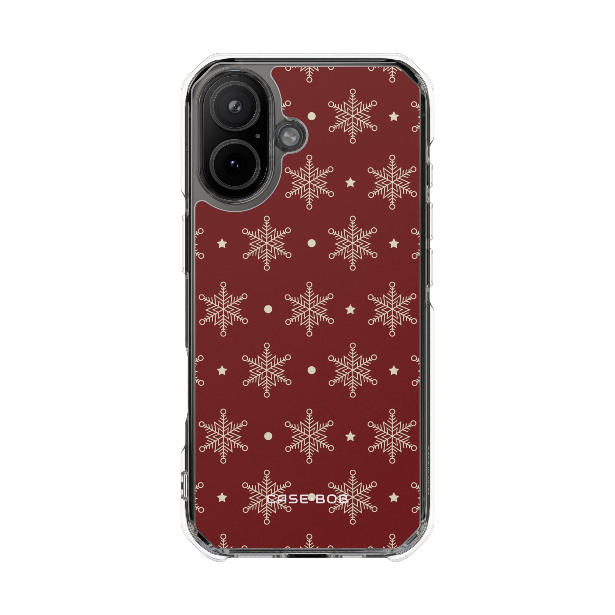 Crimson Snowflake iPhone 17 Case - Impact