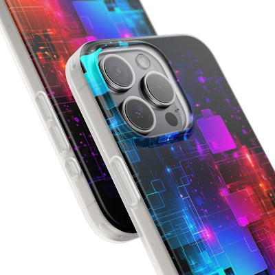Spectral Circuit Grid · Lite Phone Case for iPhone ·  Black