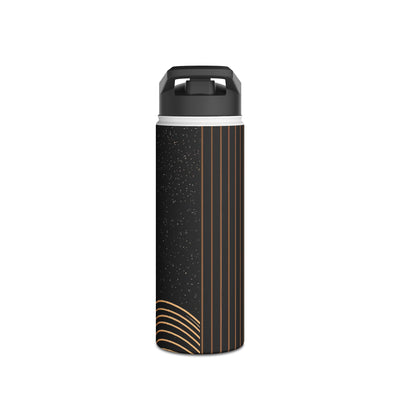Lunar Topo Horizon · Insulated Water Bottle · Black
