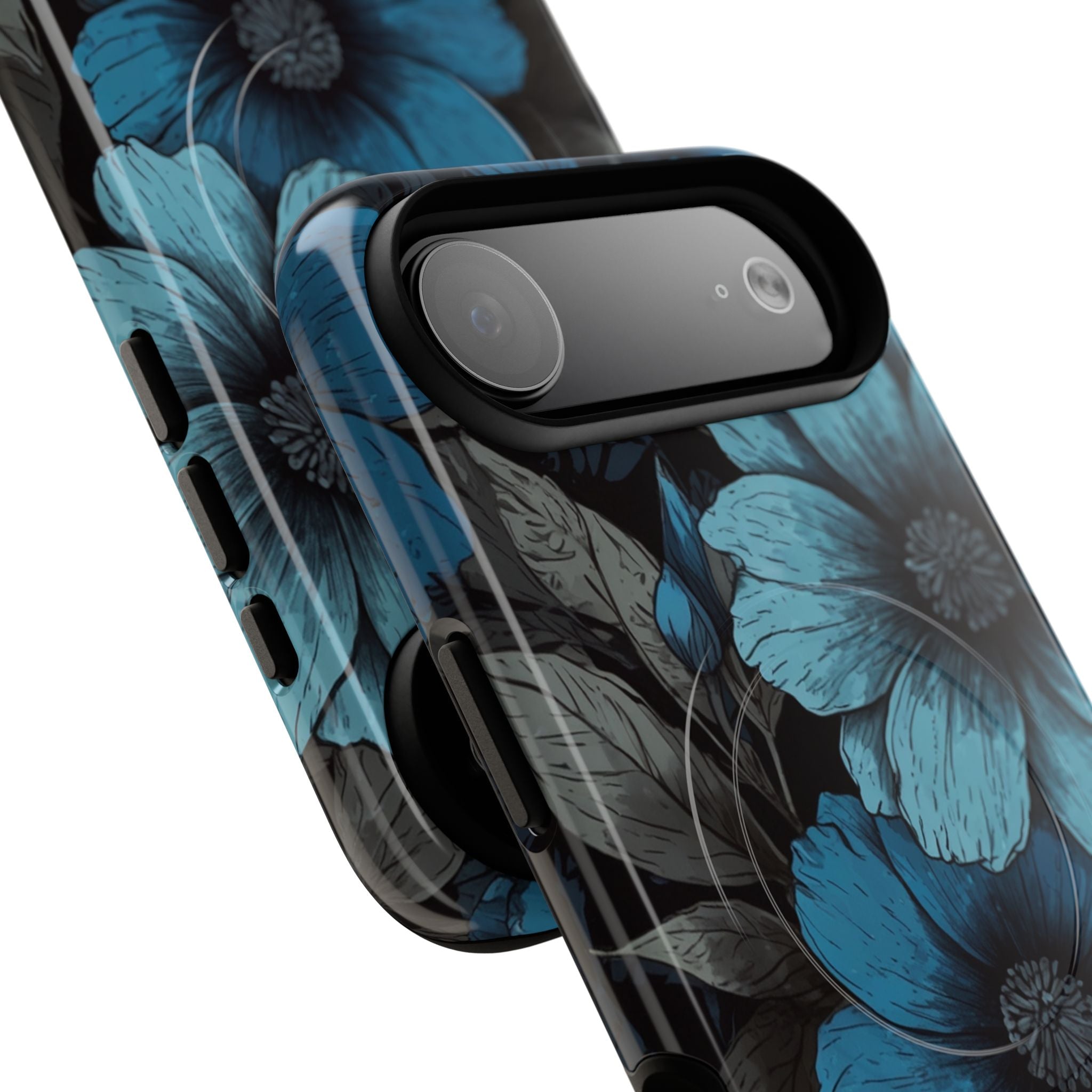 Obsidian Blue Petals · Tough+ Phone Case for iPhone · Magsafe