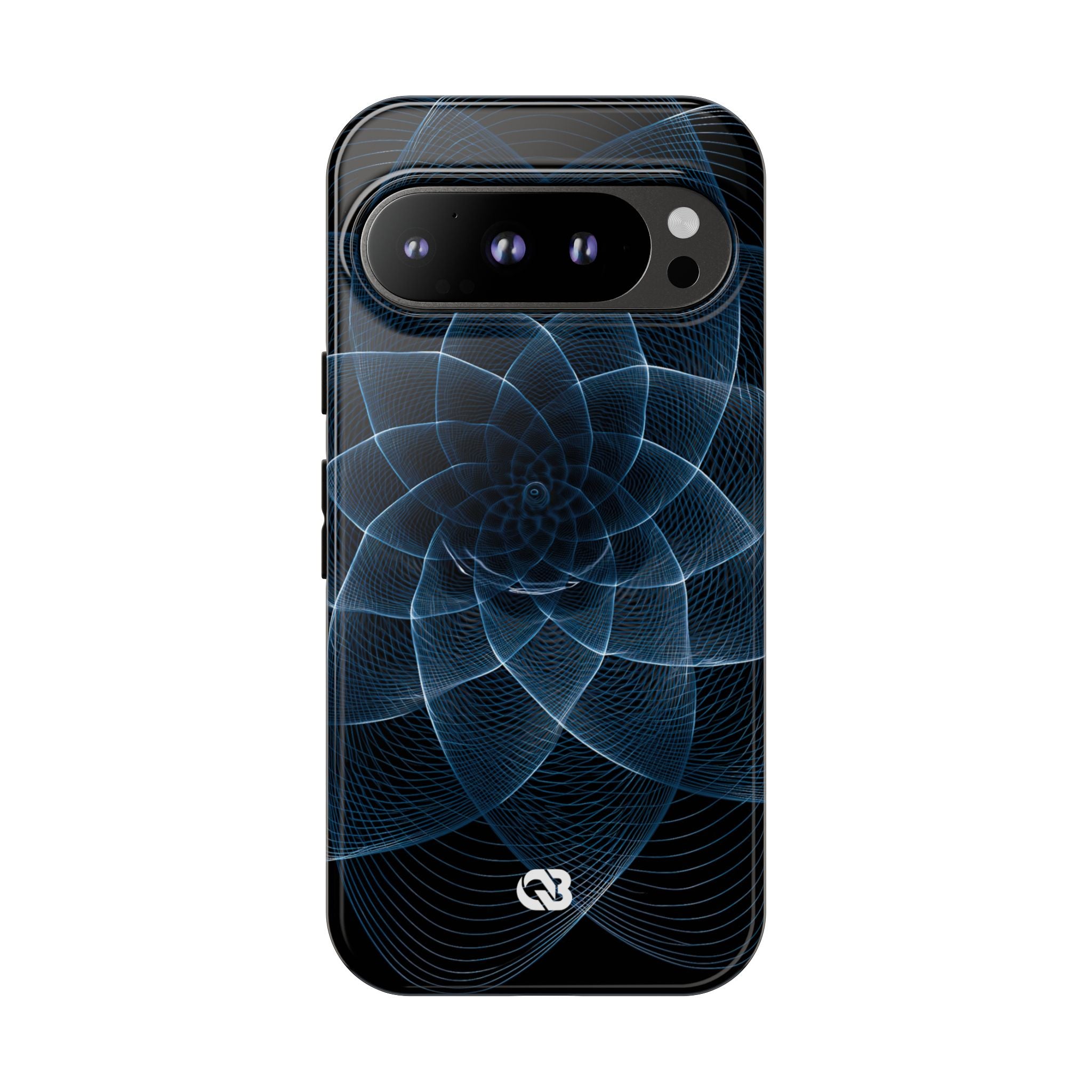 Blue Tough Phone Case for Google Pixel - Cobalt Geometric Bloom
