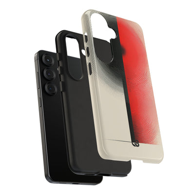 Red Tough Phone Case for Samsung - Split Signal Red