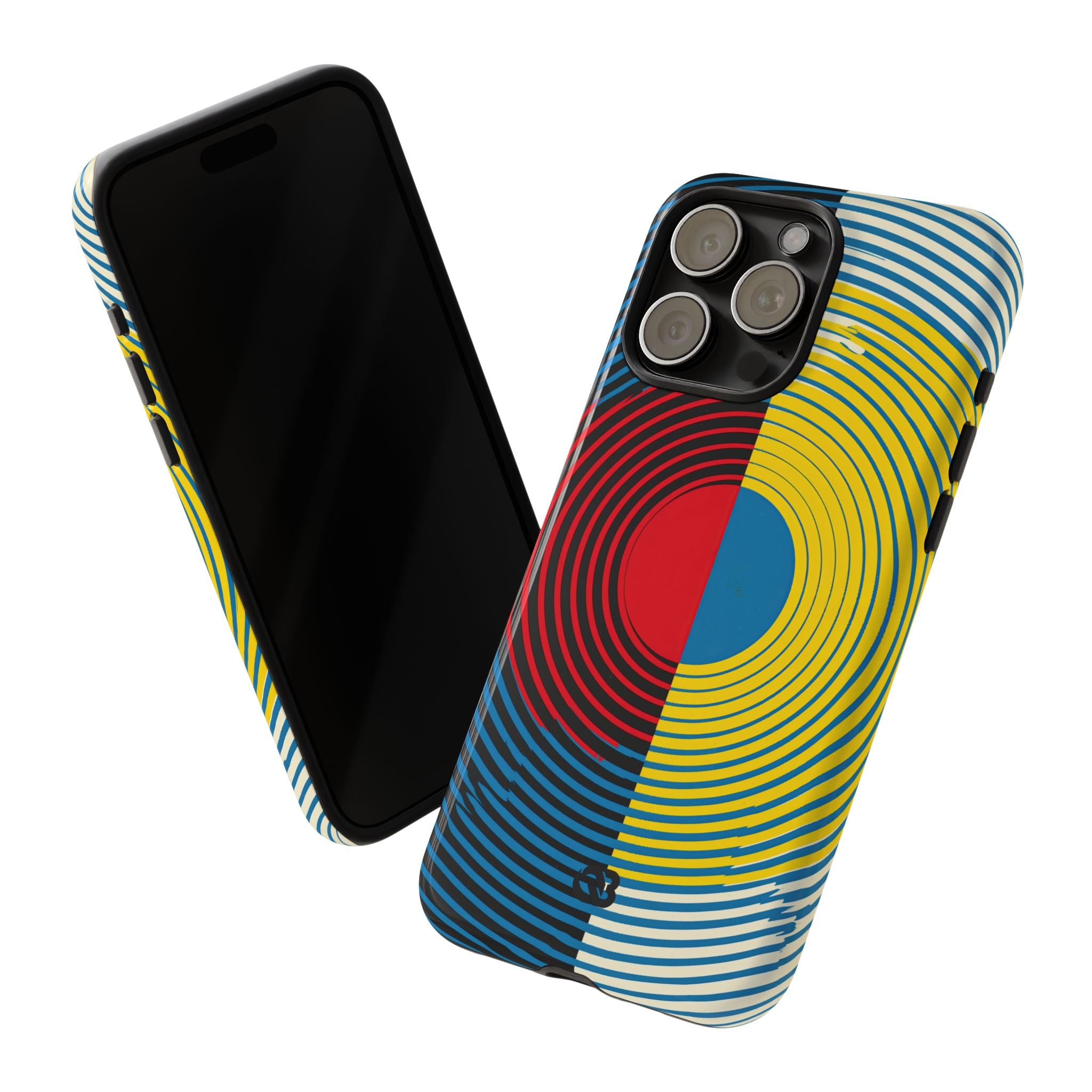 Blue Tough Phone Case for iPhone - Primary Circuit Orbit