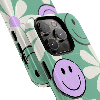 Smiley Daisy Glow iPhone 14 Pro Cover - Tough+