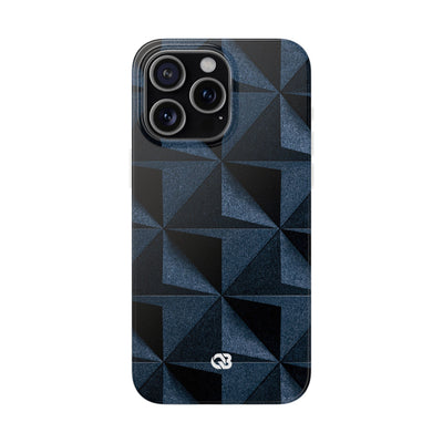 Blue Lite Phone Case for iPhone - Indigo Basalt Facets