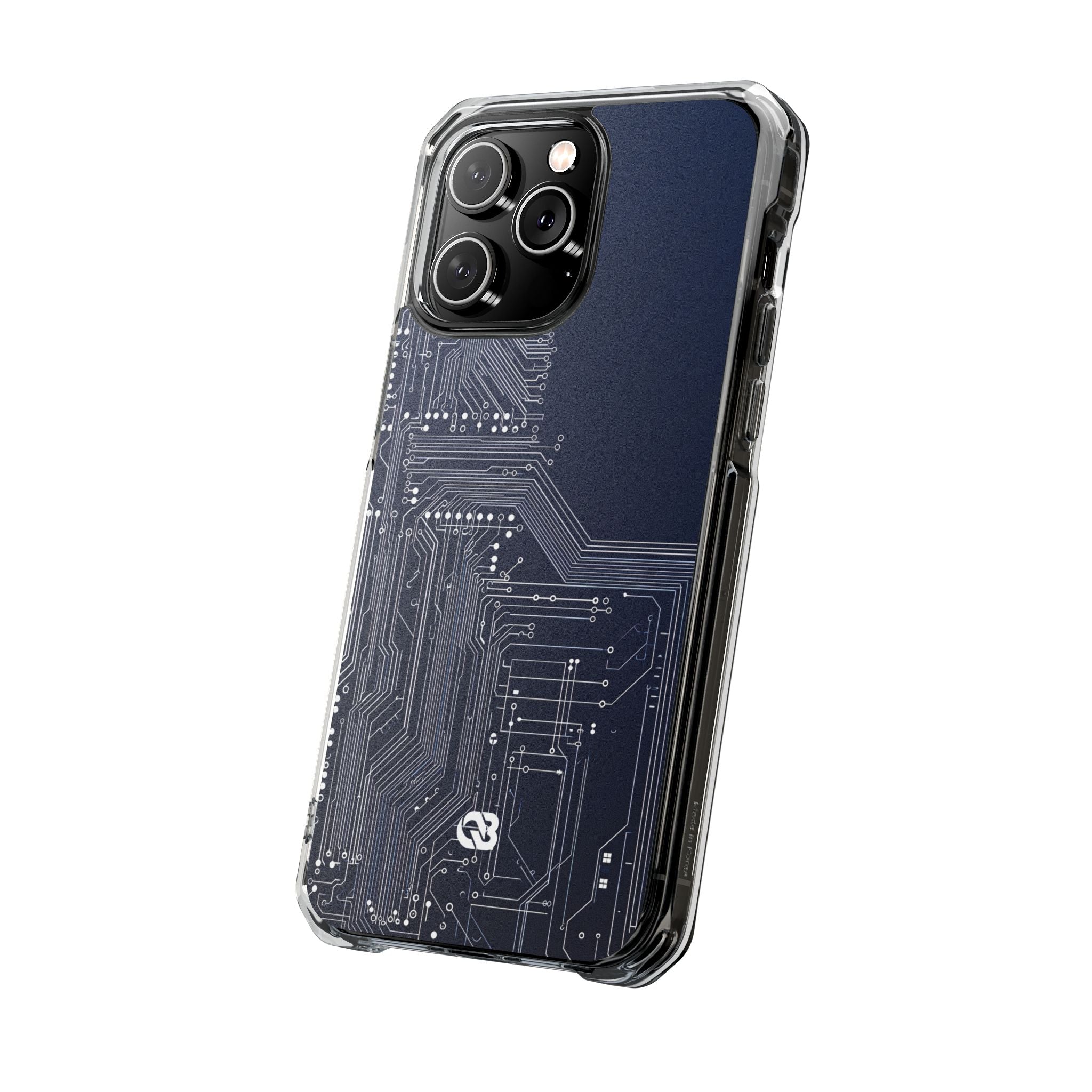 Blue Impact MagSafe Phone Case for iPhone - Cobalt Data Stream
