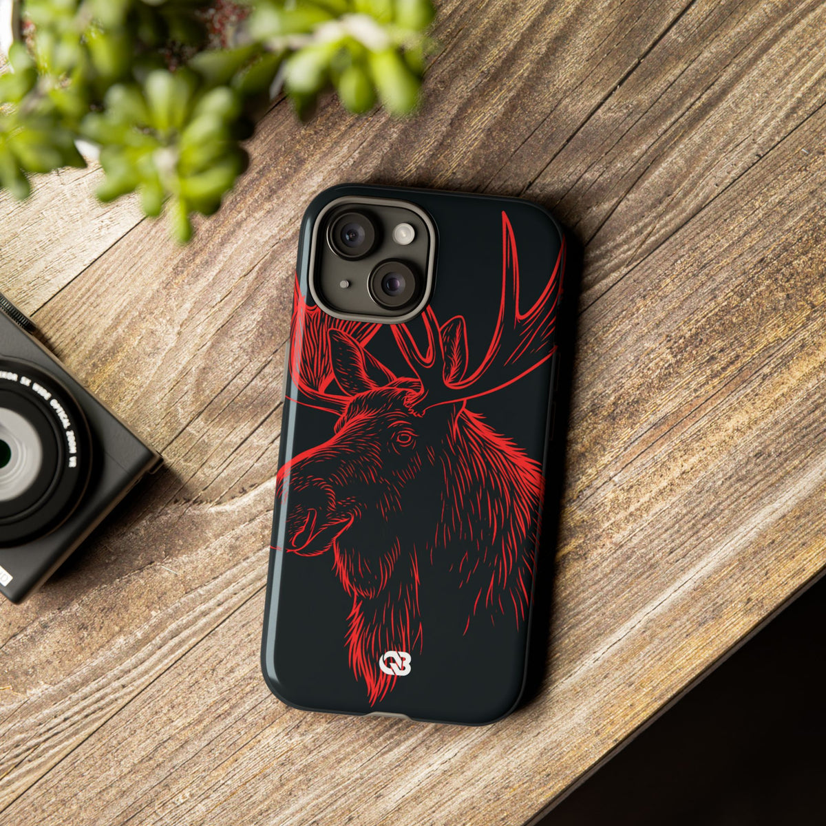Nordic Elk · Tough Phone Case for iPhone · Black