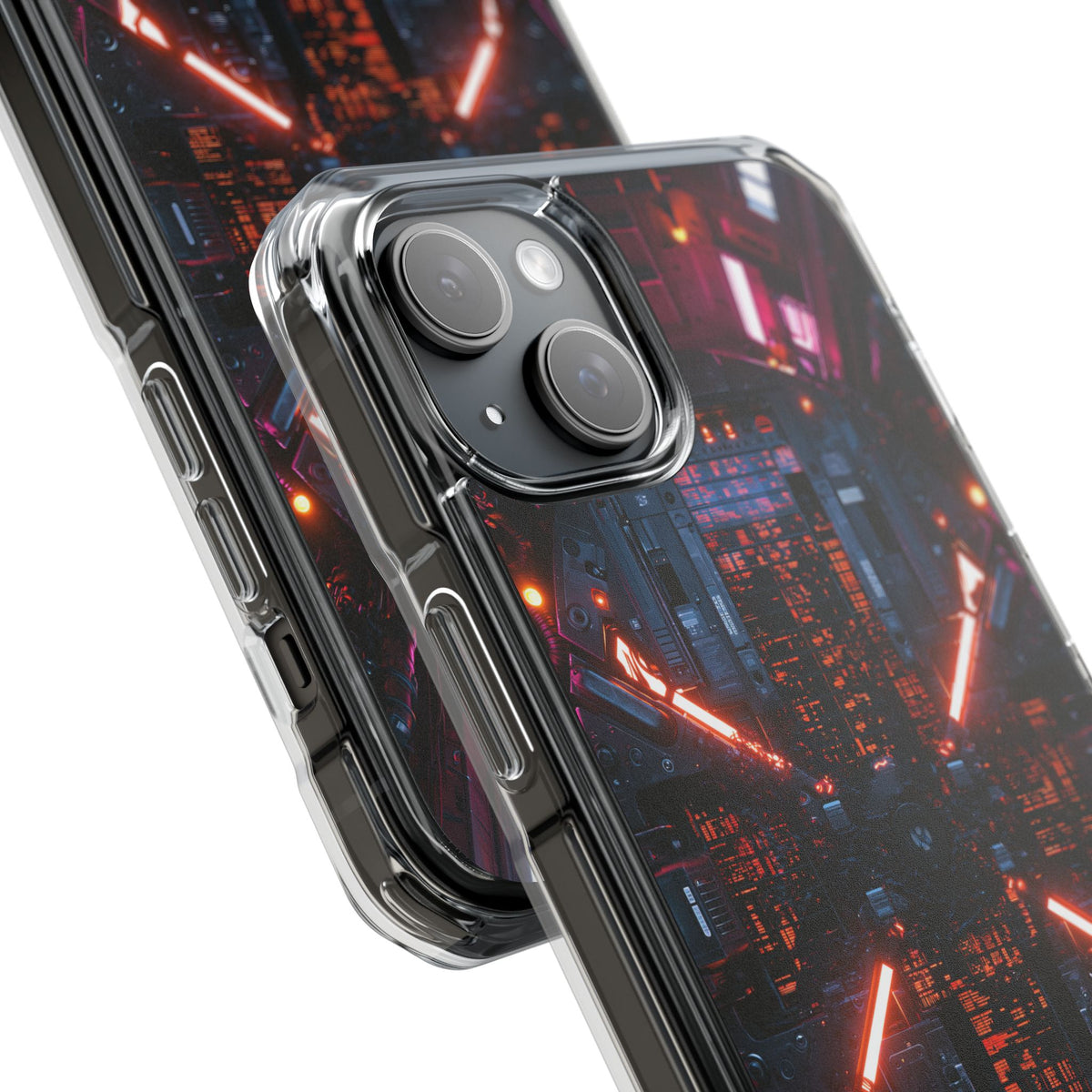 Cybernetic Reactor Core · Clear Impact Magnetic Phone Case for iPhone · Black