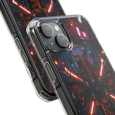 Cybernetic Reactor Core · Clear Impact Magnetic Phone Case for iPhone · Black