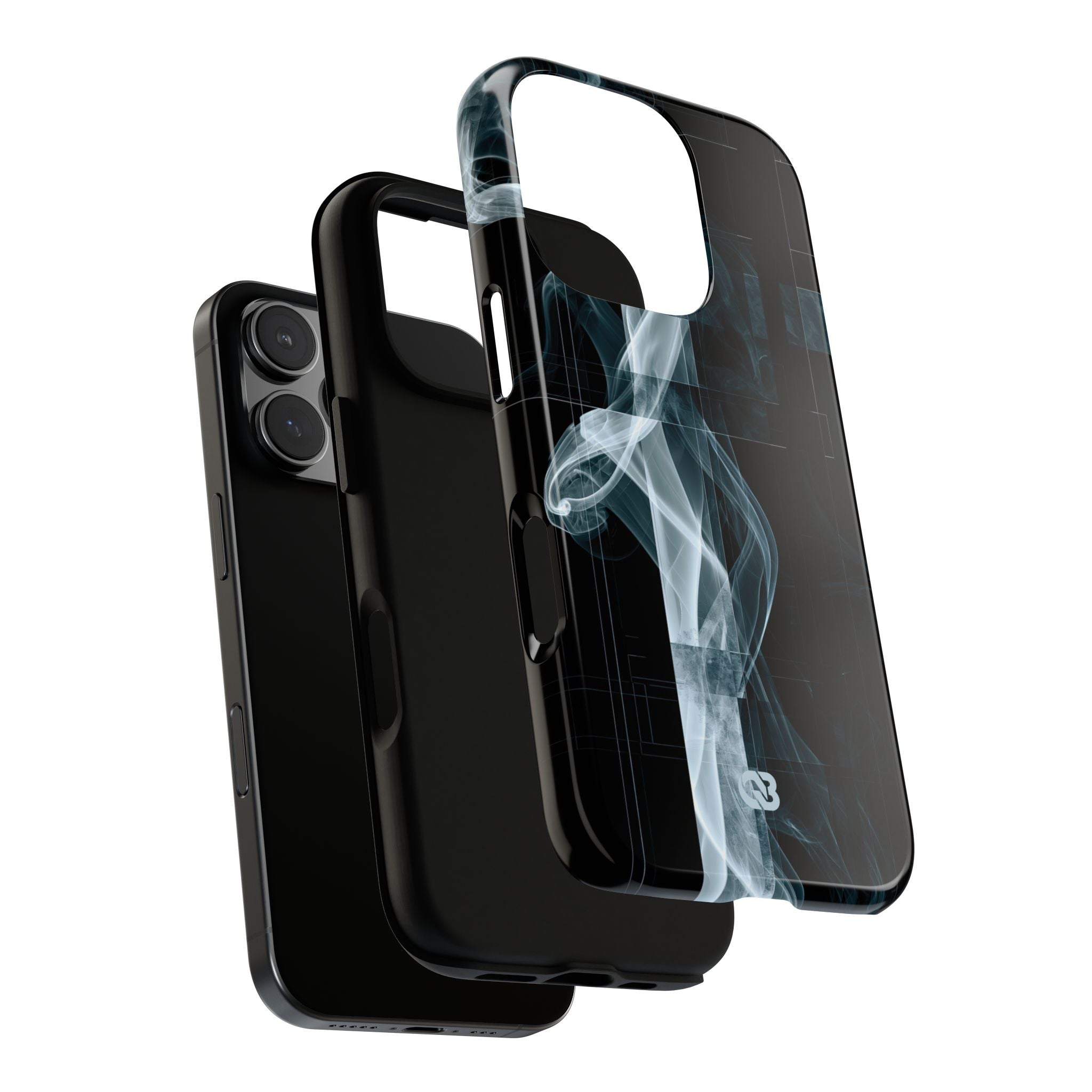 Black Tough Phone Case for iPhone - Arctic Vapor Grid
