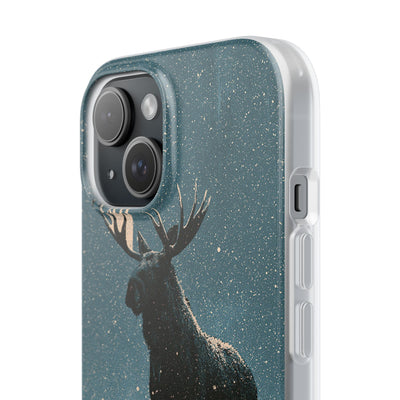 Nordic Boreal Moose · Lite Phone Case for iPhone ·  Blue