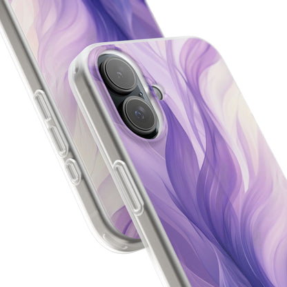 Purple Ribbon Waves iPhone 16 Plus Case - Soft