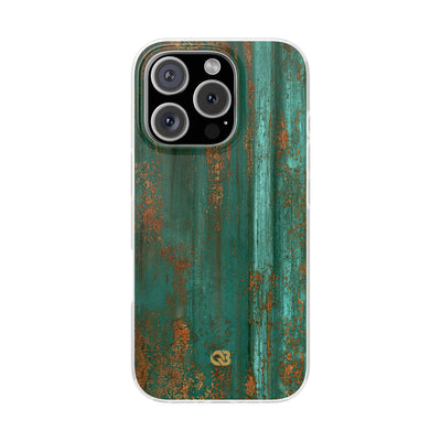Teal Lite Phone Case for iPhone - Verdigris Copper Siding