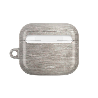 Brushed Silver Alloy · Hard Case for AirPods & AirPods Pro · Silver