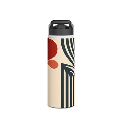Modernist Poppy · Insulated Water Bottle · Beige