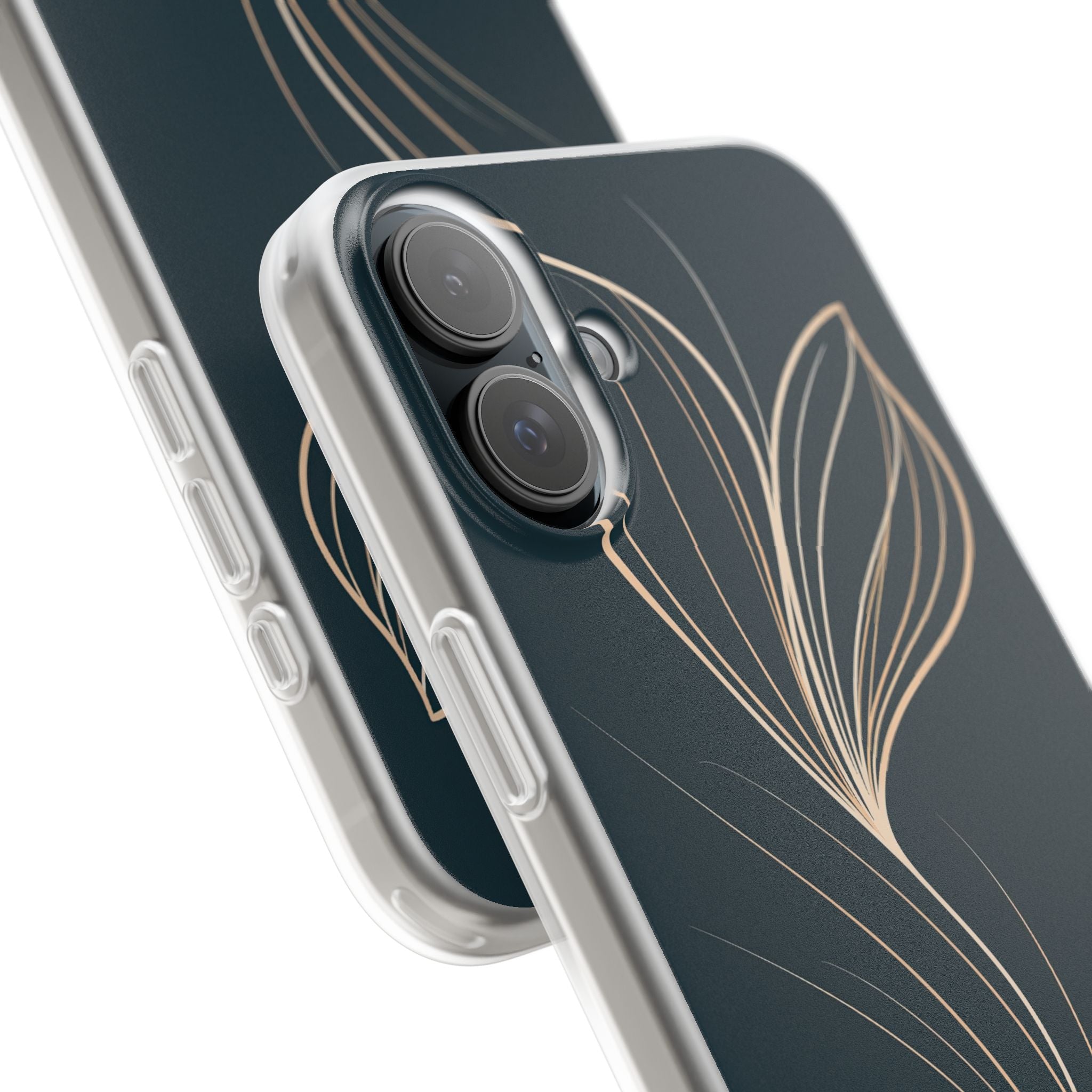 Teal Lite Phone Case for iPhone - Sandstone Silk Flora