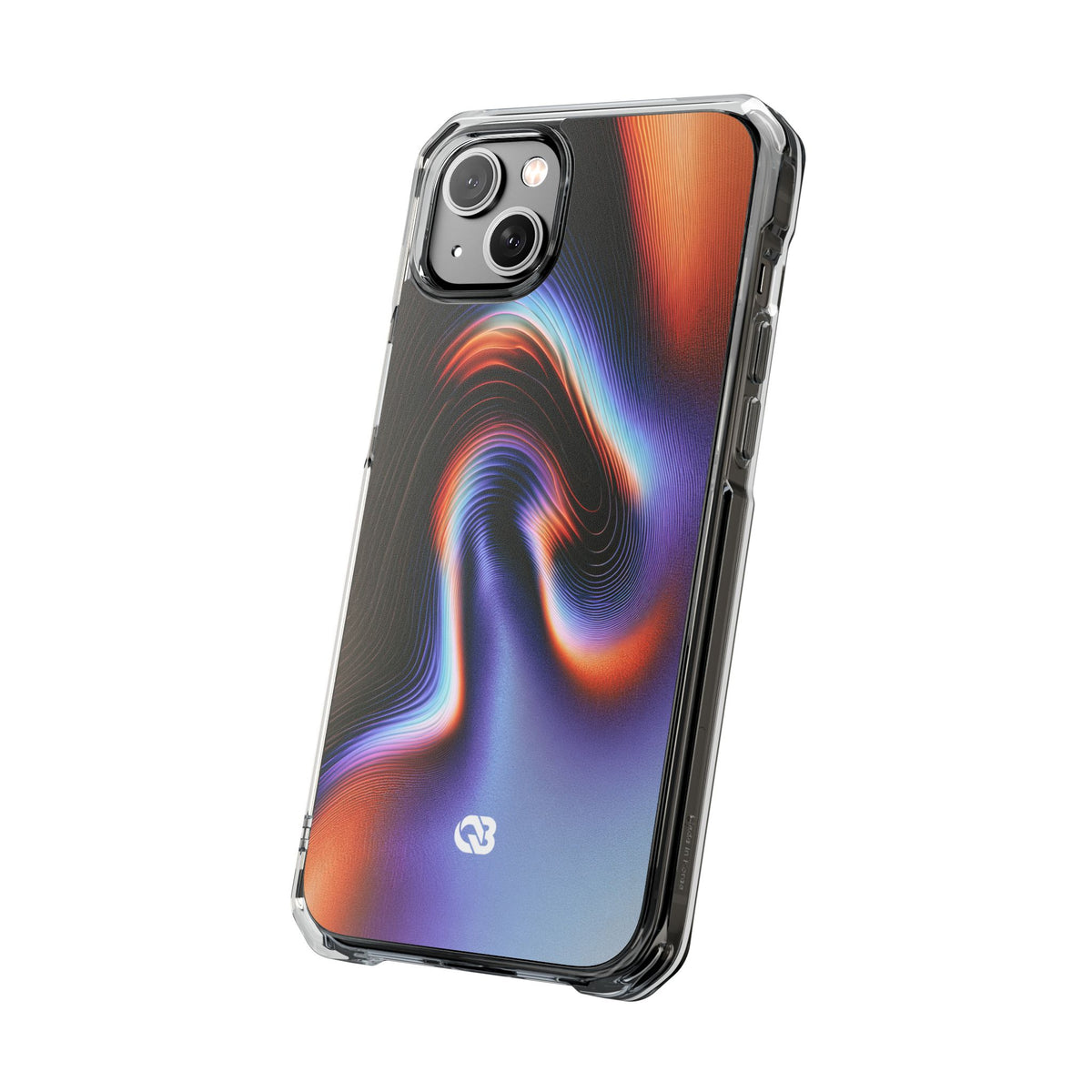 Prismatic Resonance · Clear Impact Magnetic Phone Case for iPhone · Purple