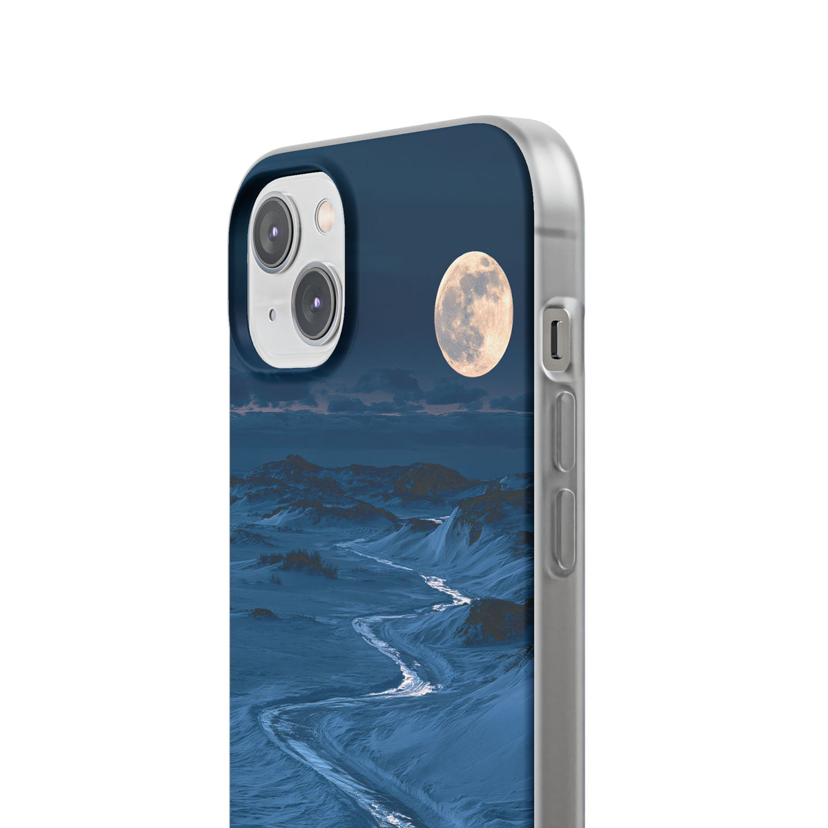 Arctic Moon Drift · Lite Phone Case for iPhone ·  Blue