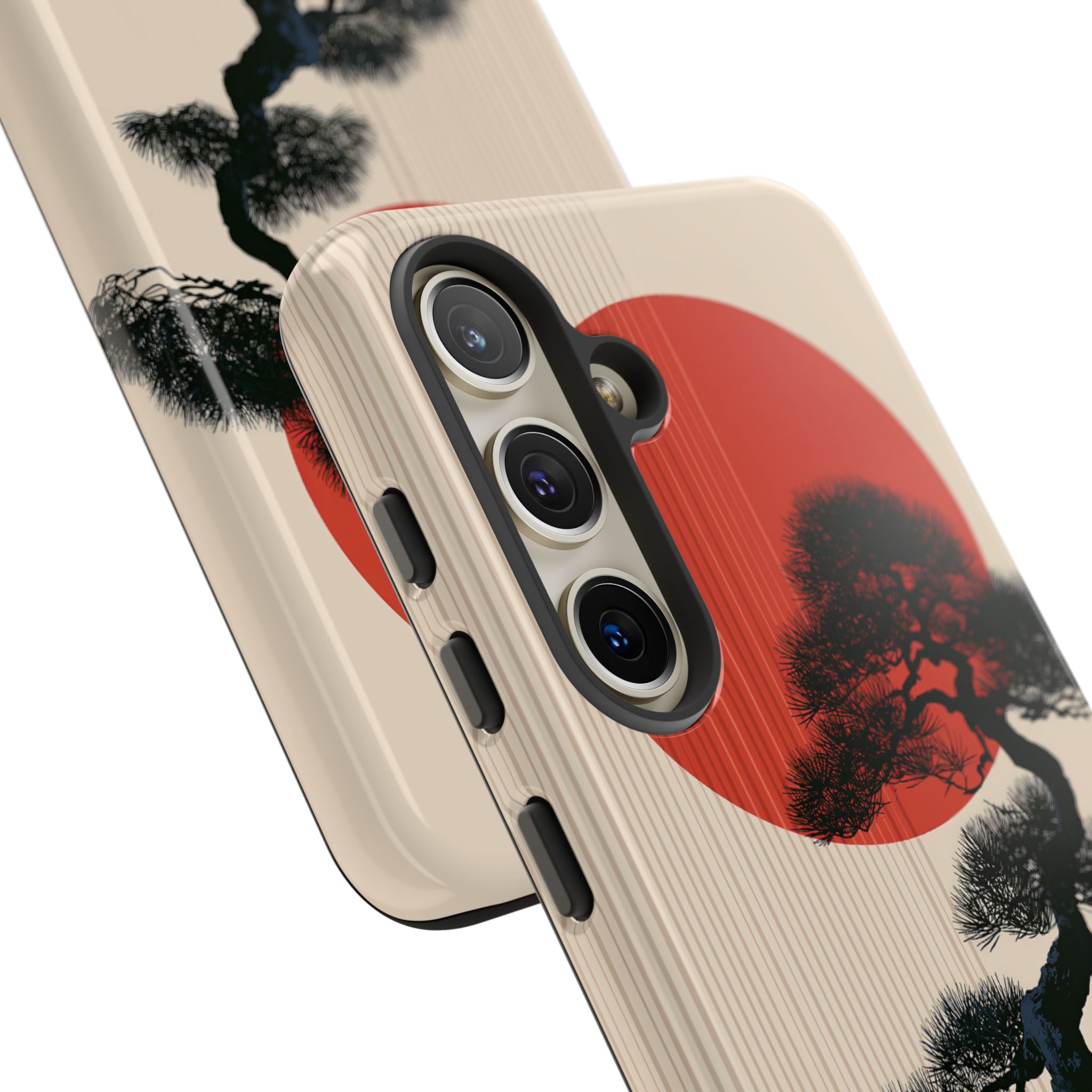 Beige Tough Phone Case for Samsung - Kyoto Crimson Pine
