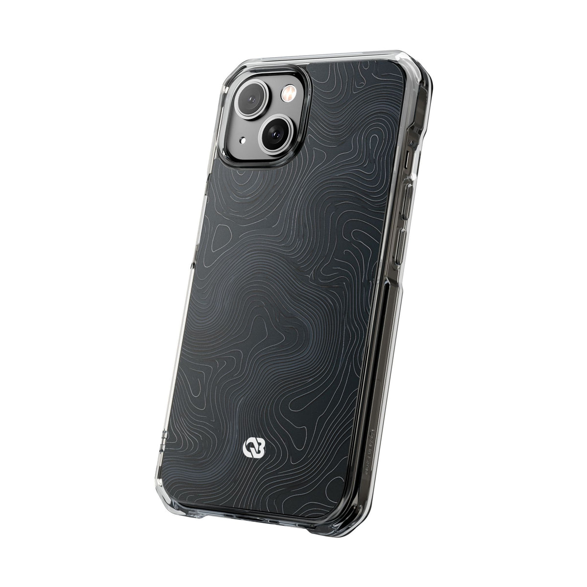 Obsidian Elevation · Clear Impact Magnetic Phone Case for iPhone ·  Black