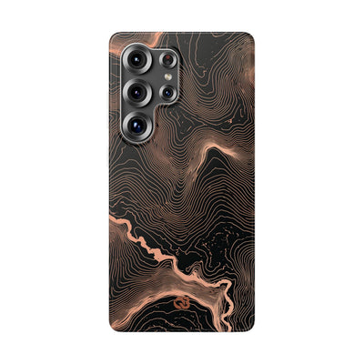 Orange Lite Phone Case for Samsung - Salmon Ridge Topo