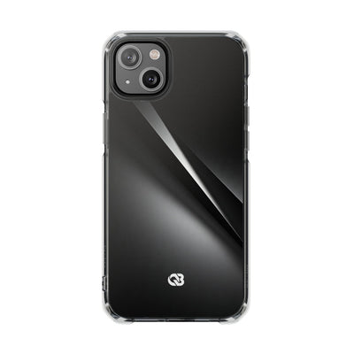 Obsidian Ridge · Clear Impact Magnetic Phone Case for iPhone ·  Black