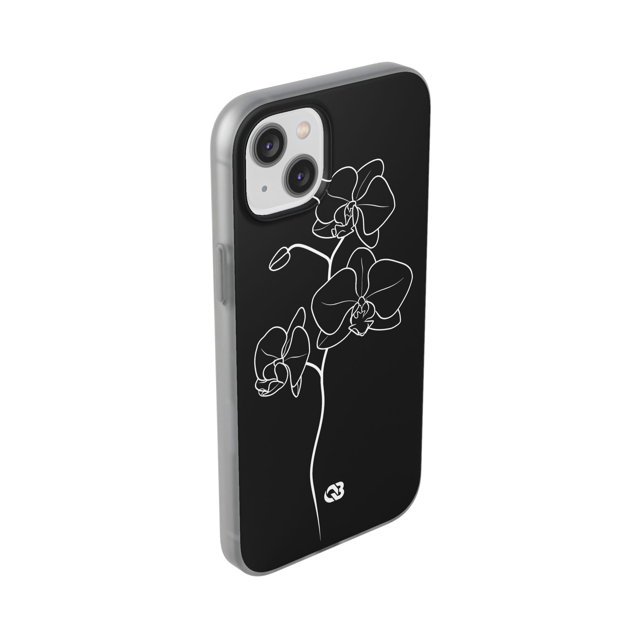 Black Lite Phone Case for iPhone - Noir Alabaster Orchid