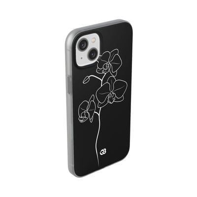 Black Lite Phone Case for iPhone - Noir Alabaster Orchid