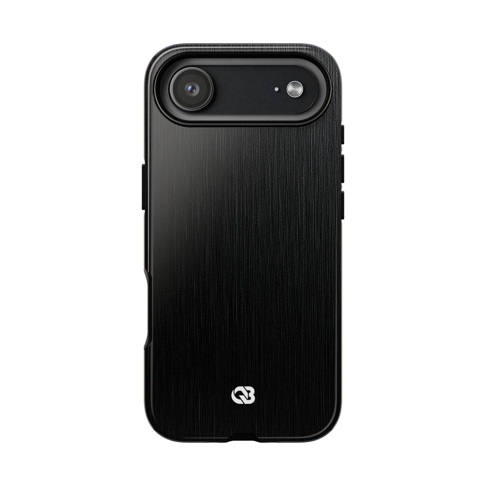 Black Tough Phone Case for iPhone - Brushed Obsidian Slate