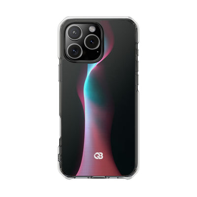 Neon Pixel Flow · Clear Impact Magnetic Phone Case for iPhone · Black
