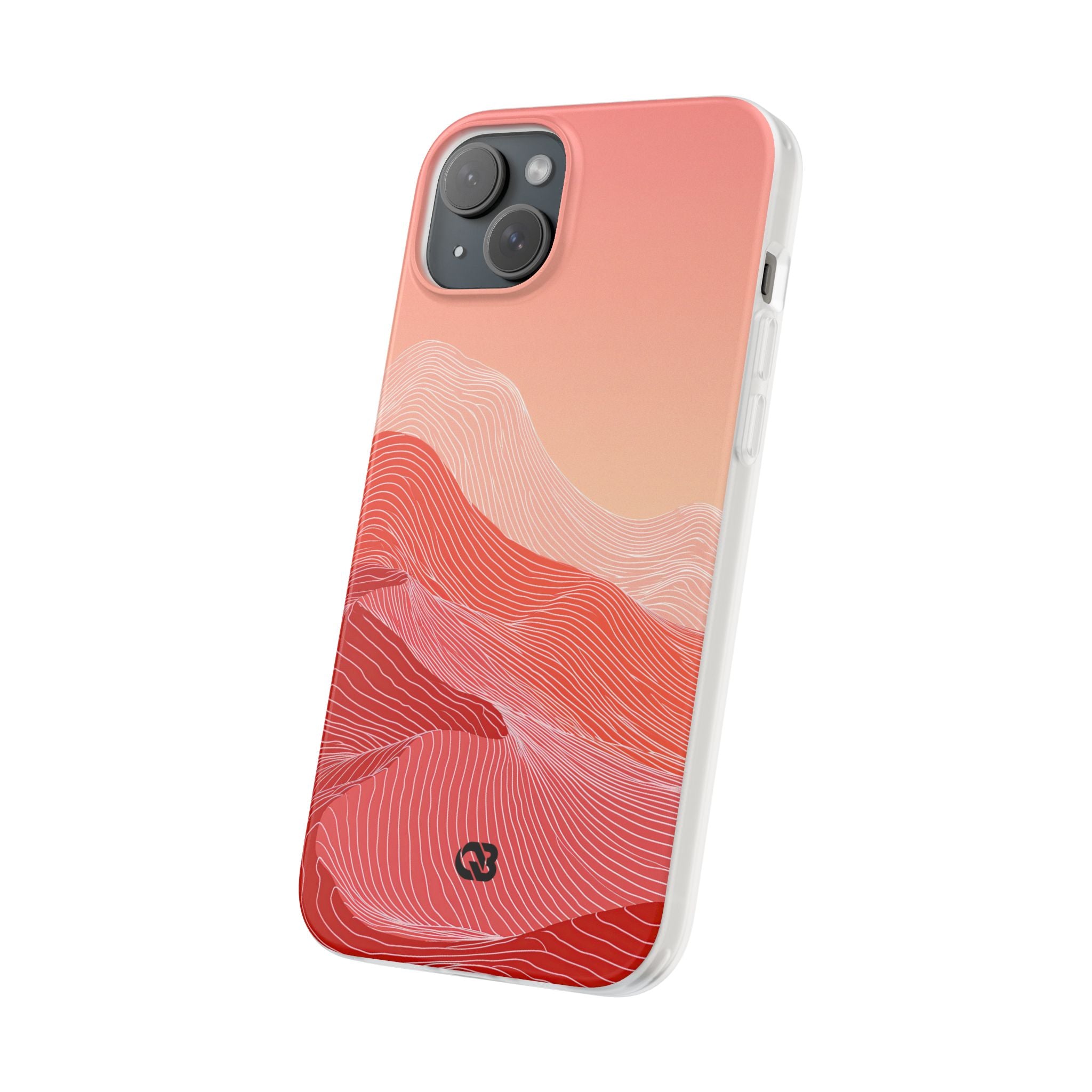 Red Lite Phone Case for iPhone - Crimson Ridge Contour