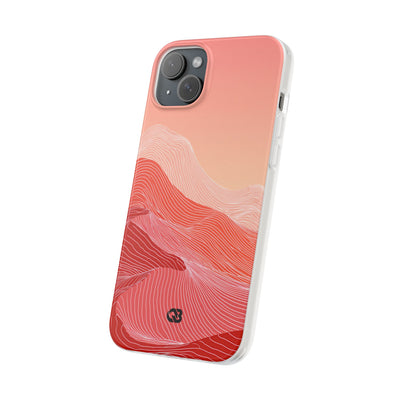 Red Lite Phone Case for iPhone - Crimson Ridge Contour