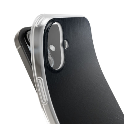 Black Lite Phone Case for iPhone - Midnight Brushed Grain