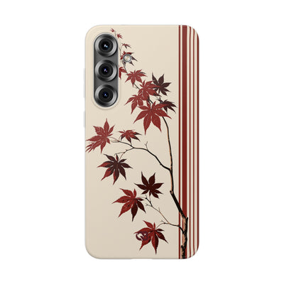 Red Lite Phone Case for Samsung - Crimson Momiji Stripe