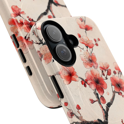 Crimson Silk Flora · Tough+ Custodia per iPhone · Magsafe