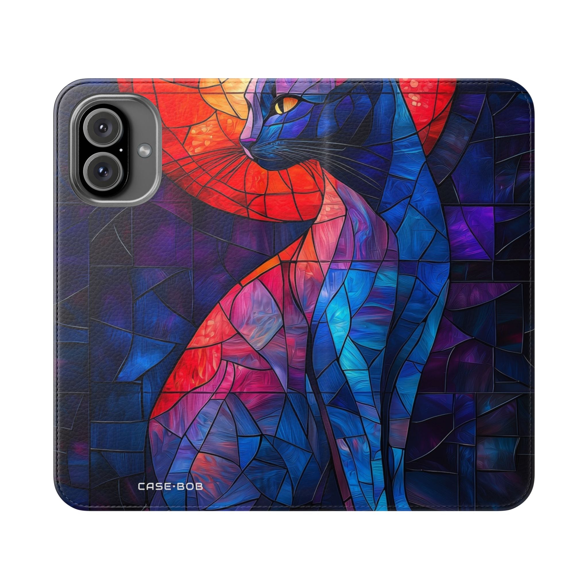 Stained Glass Cat - iPhone 16 Plus Case - Wallet