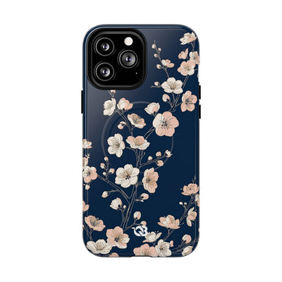Midnight Plum Blossom · Tough 2.0 Magnetic Phone Case for iPhone · Blue