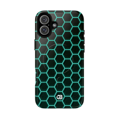 Neon Hex Spectrum · Tough 2.0 Magnetic Phone Case for iPhone · Teal