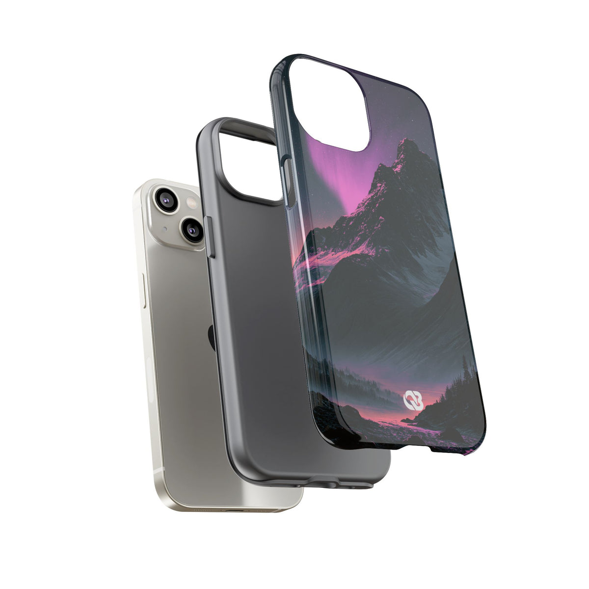 Arctic Aurora Summit · Tough Phone Case for iPhone · Black