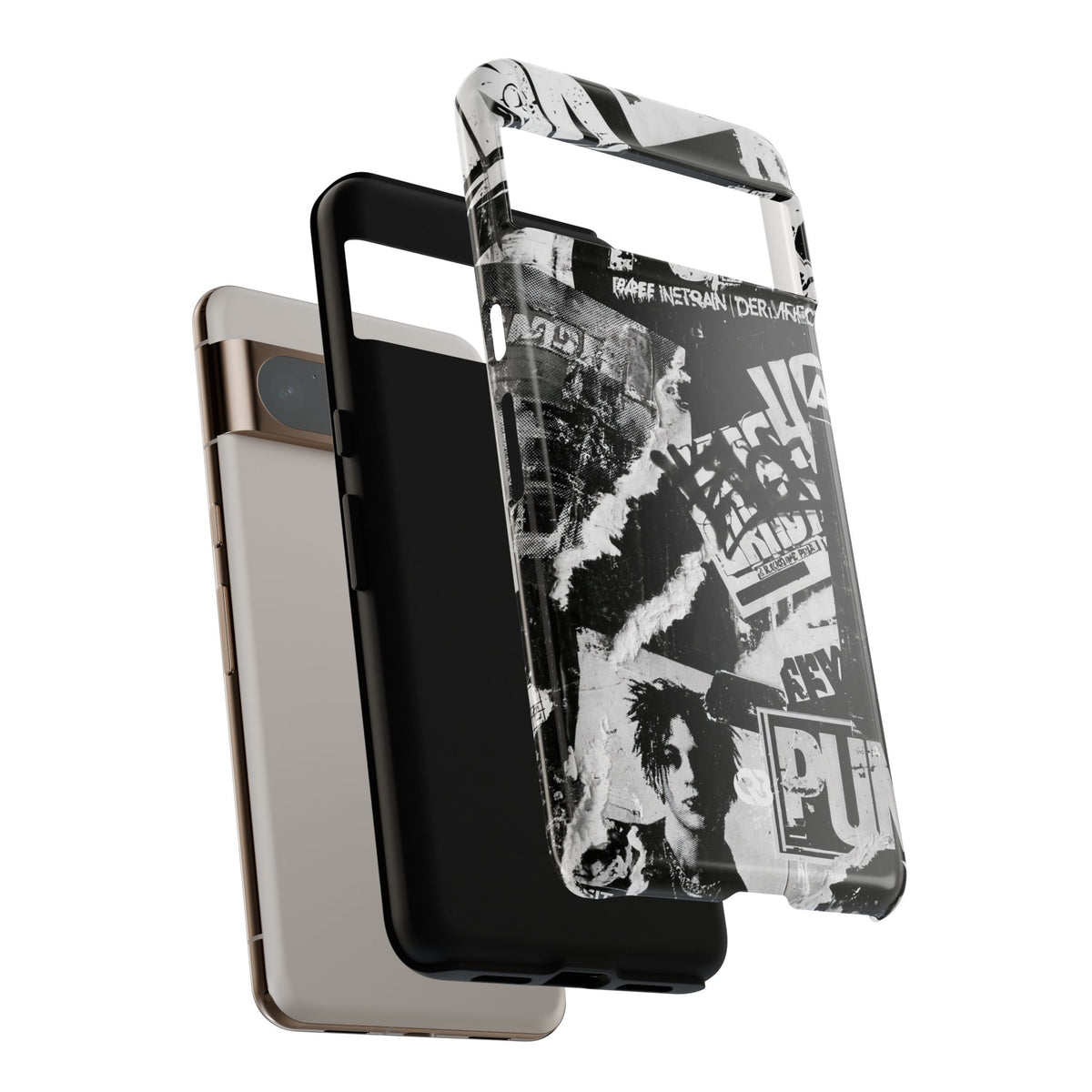 Underground Punk Collage · Tough Phone Case for Pixel ·  Black