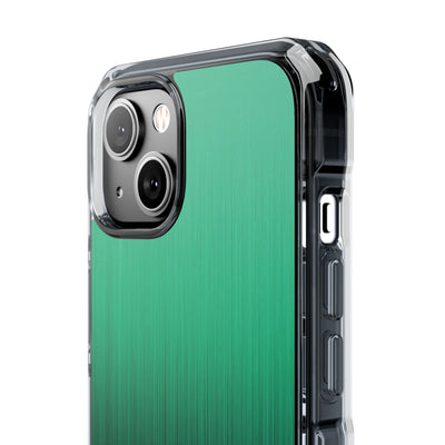 Emerald Cascade · Clear Impact Magnetic Phone Case for iPhone · Green