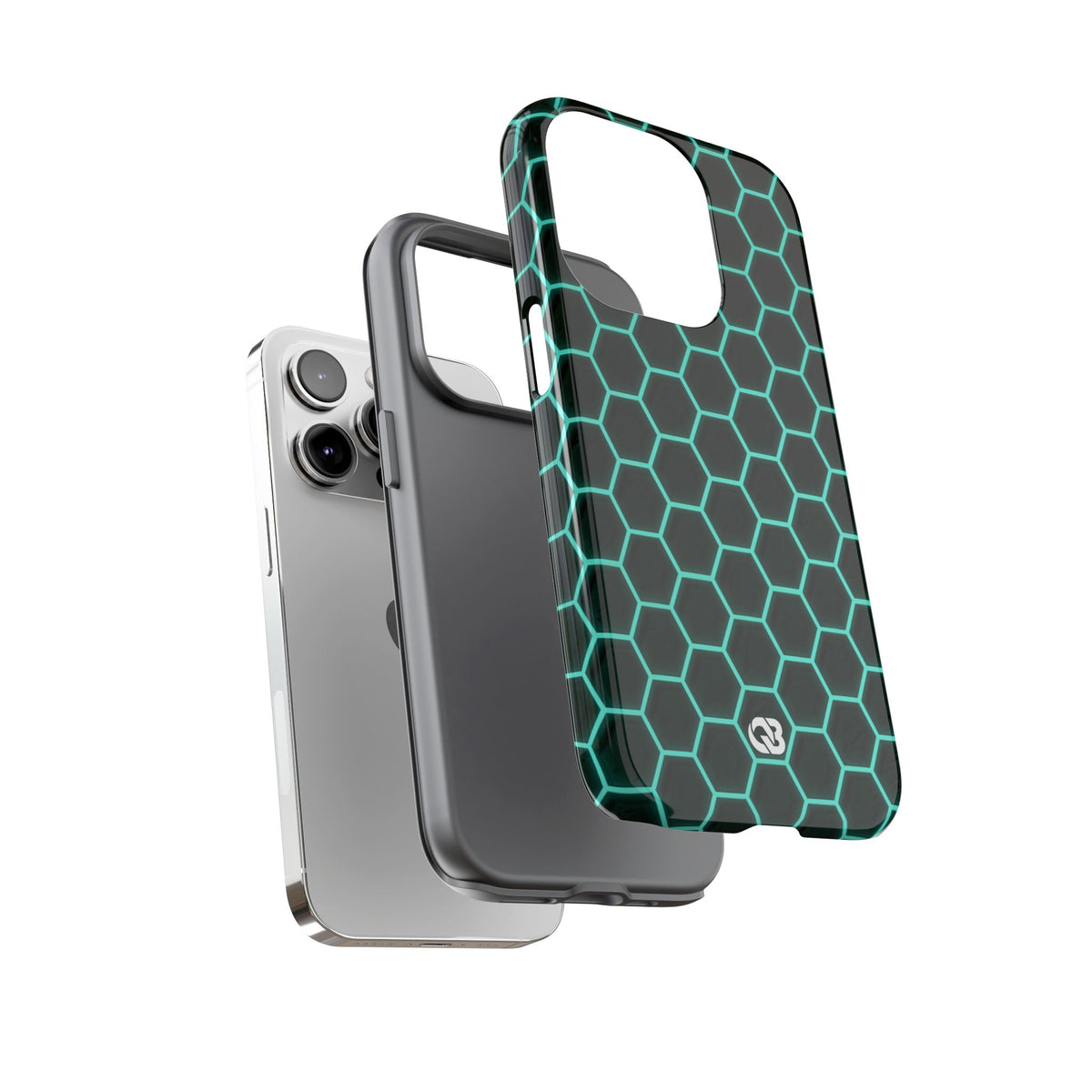 Neon Hex Spectrum · Tough Phone Case for iPhone · Teal