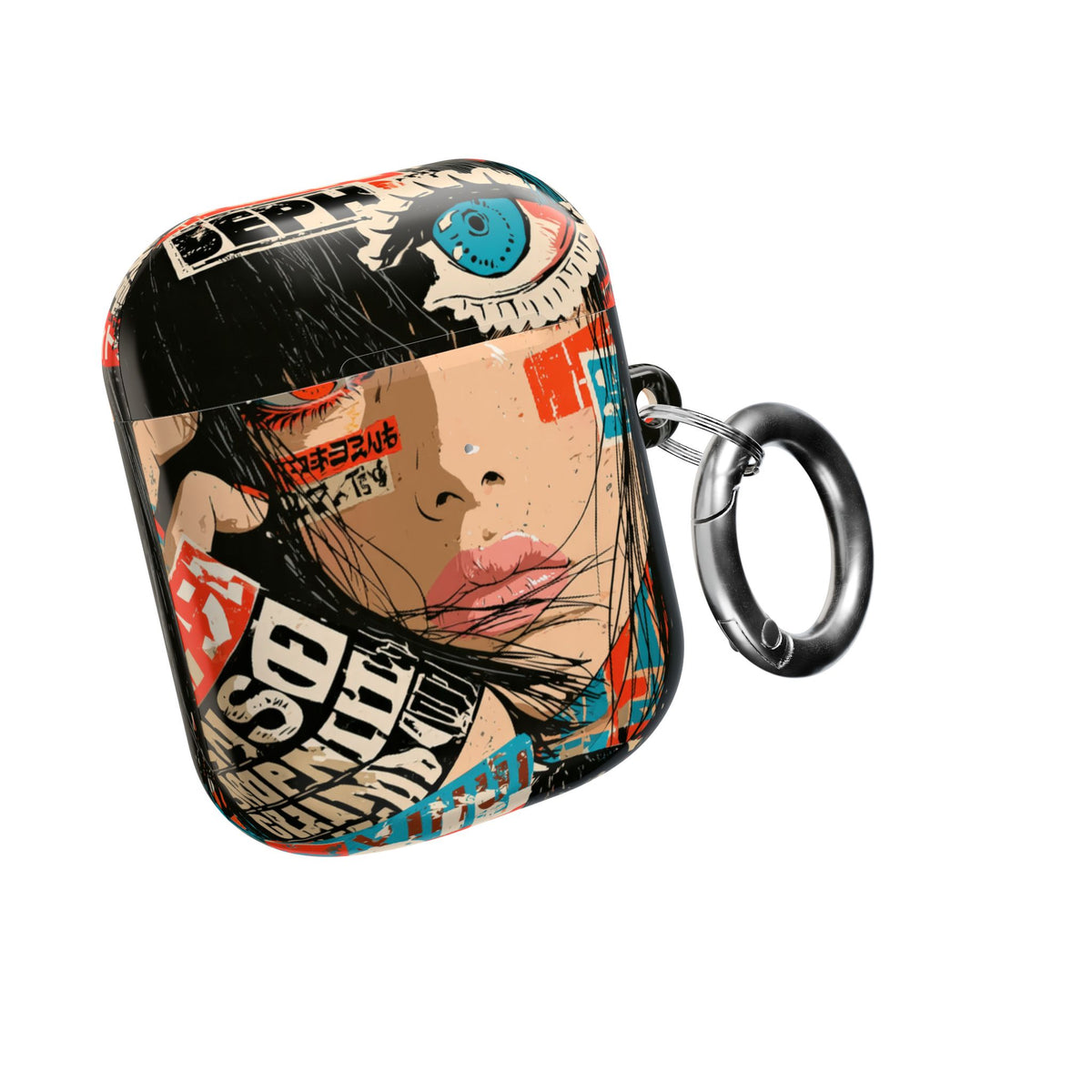 Shibuya Street Collage · Hard Case for AirPods & AirPods Pro · Red