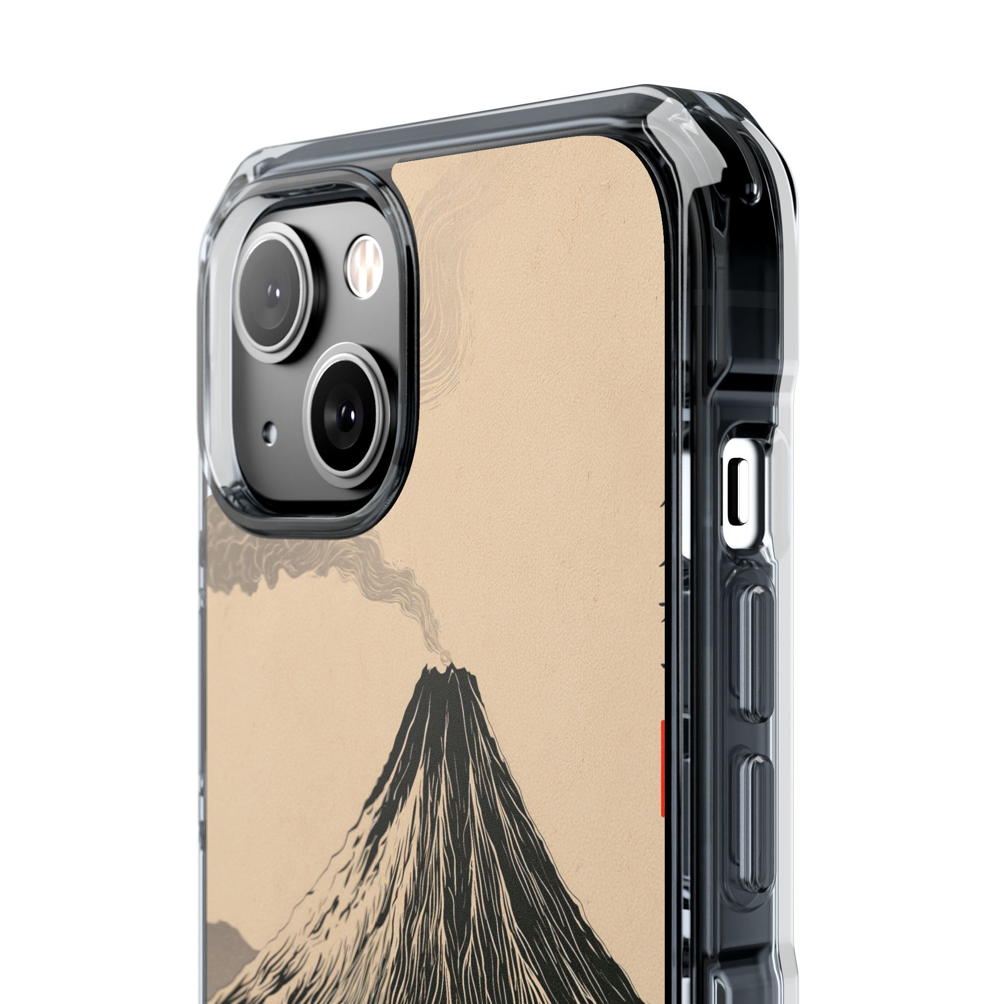 Beige Impact MagSafe Phone Case for iPhone - Obsidian Ink Summit