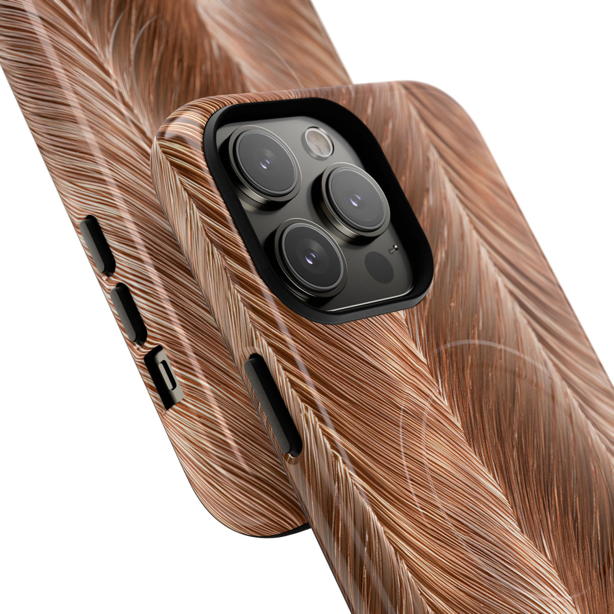 Rose Gold Weave · Tough 2.0 Magnetic Phone Case for iPhone · Brown