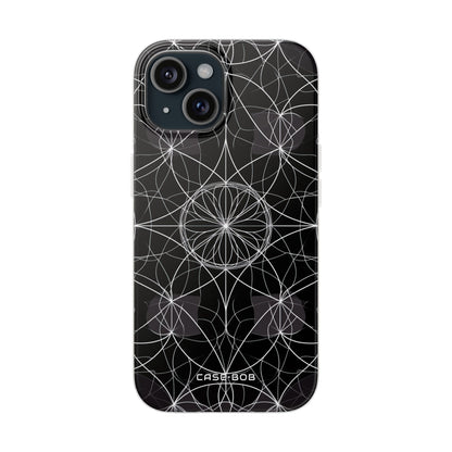 Radiant Petal Orbit iPhone 15 Case - Soft