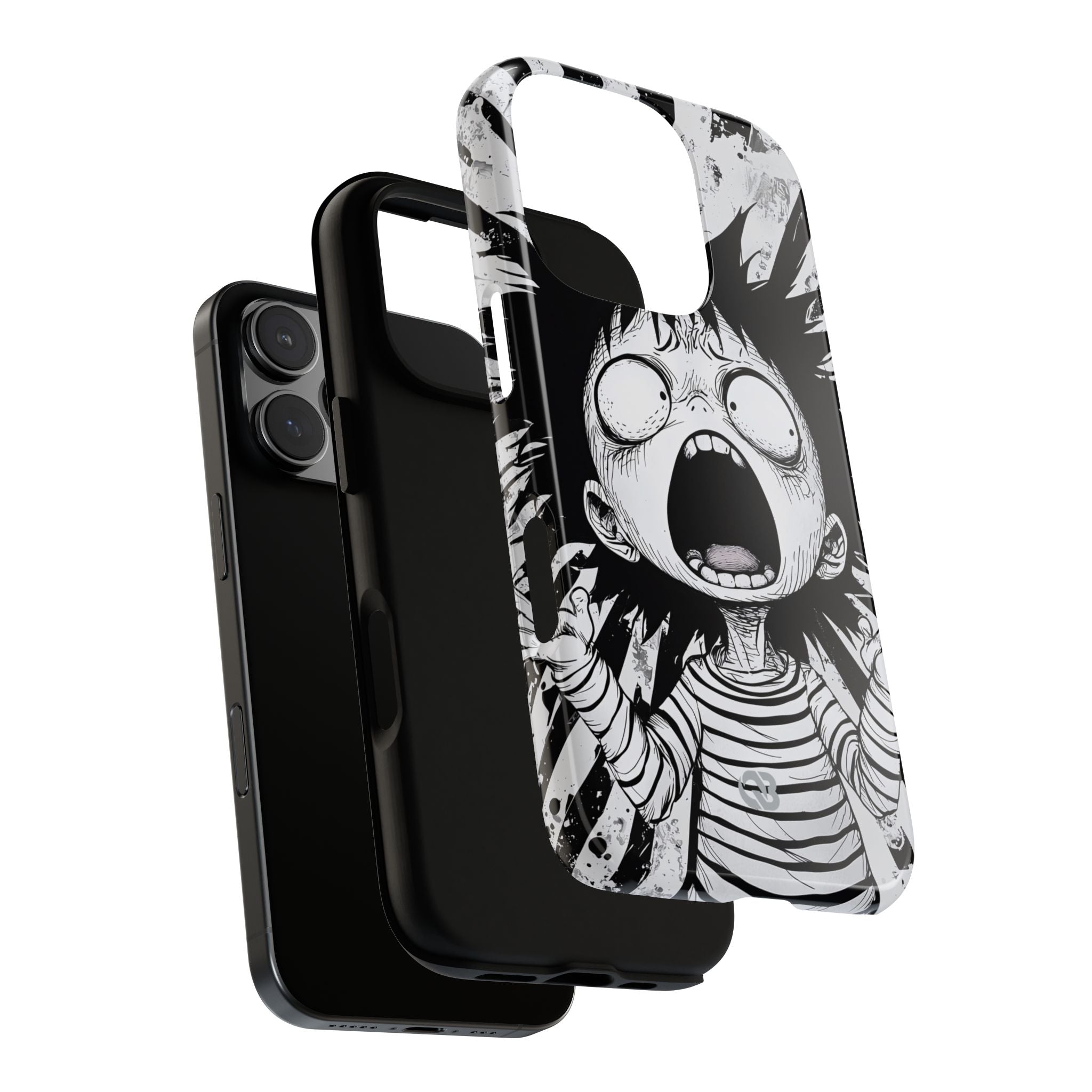 Chaotic Monochrome Scream · Tough Fundas para teléfono para iPhone