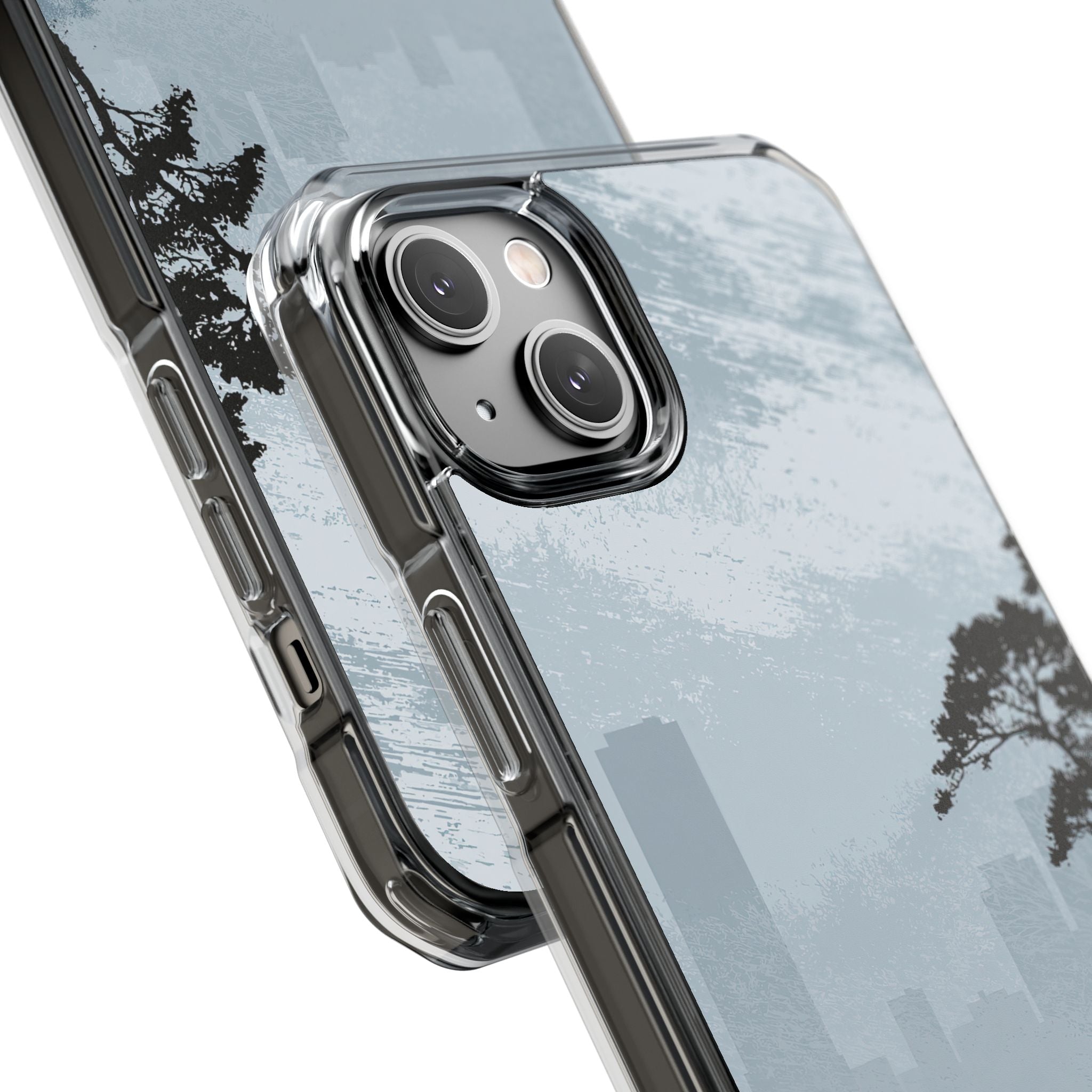 Grey Impact MagSafe Phone Case for iPhone - Steel Slate Zen