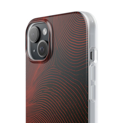 Red Lite Phone Case for iPhone - Terracotta Nerve Map
